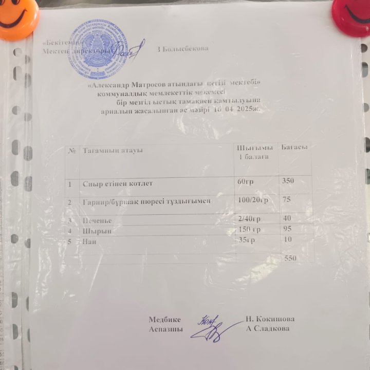 Мектептегі тамақтану